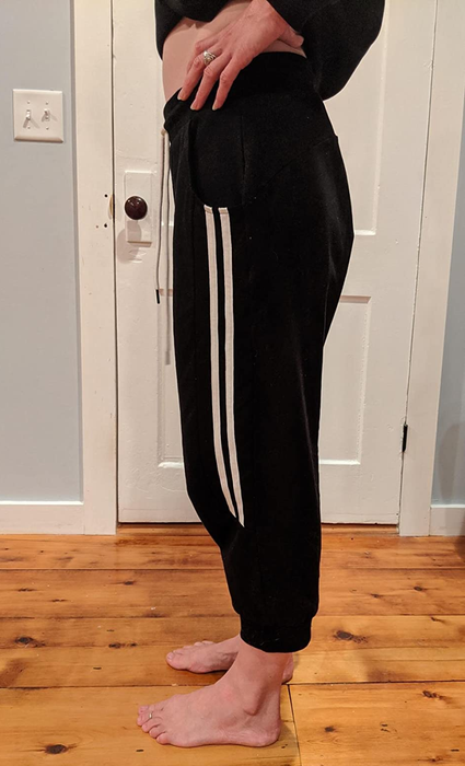 Image of a reviewer wearing black pants