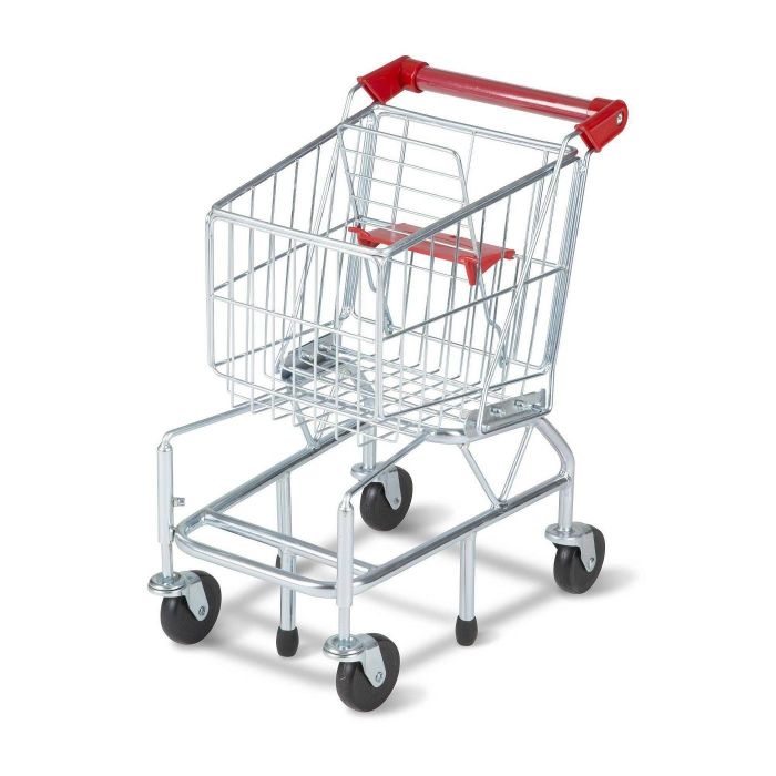 A kid-friendly metal shopping cart that’s perfect for imaginative play.