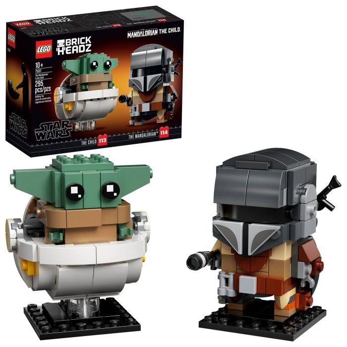 Lego set featuring The Mandalorian and The Child