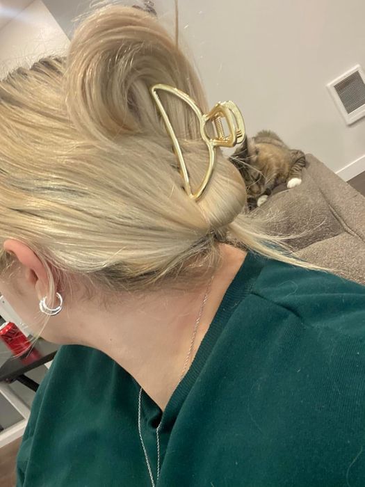 The reviewer wearing the gold clip.