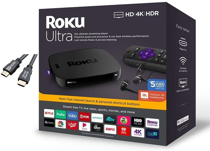 The Roku Ultra Streaming Media Player.