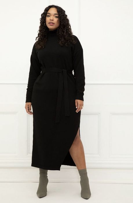 The dress in classic black.