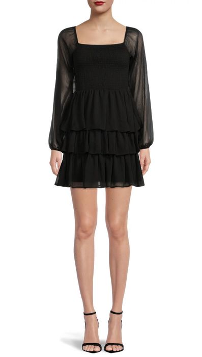 The dress in black.