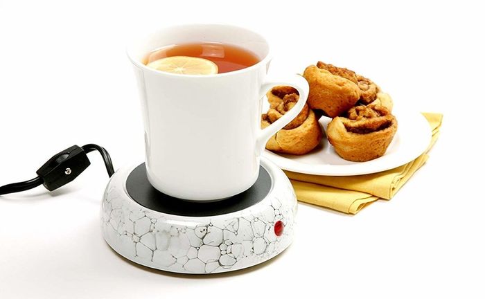 The Norpro decorative cup warmer keeps your tea mug at the perfect temperature.