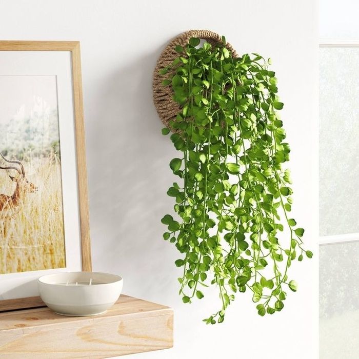 the faux planter in a living room