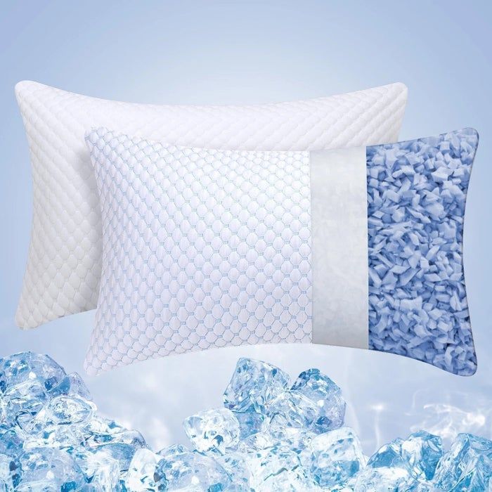 Cooling gel memory foam pillows