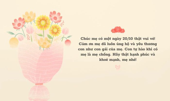 Lời chúc 20/10 cho mẹ chồng tạo ấn tượng sâu sắc