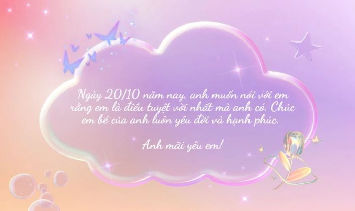 Lời chúc 20/10 sâu sắc và đầy cảm động dành cho người yêu