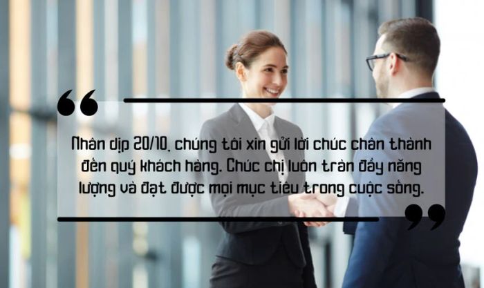 Lời chúc 20/10 dành cho đối tác, khách hàng nữ
