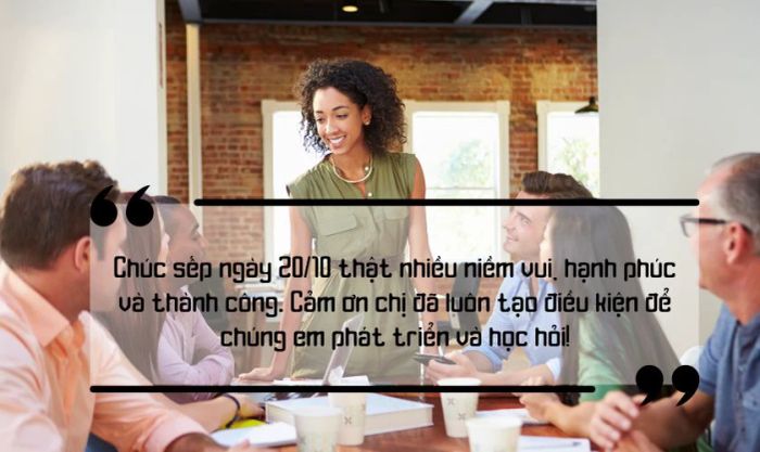 Câu chúc 20/10 dành cho sếp