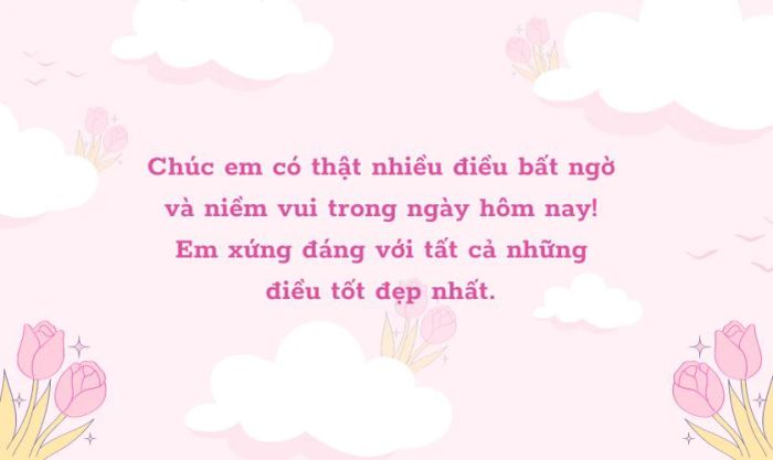 Lời chúc 20/10 dành cho em gái thật dễ thương và ngọt ngào
