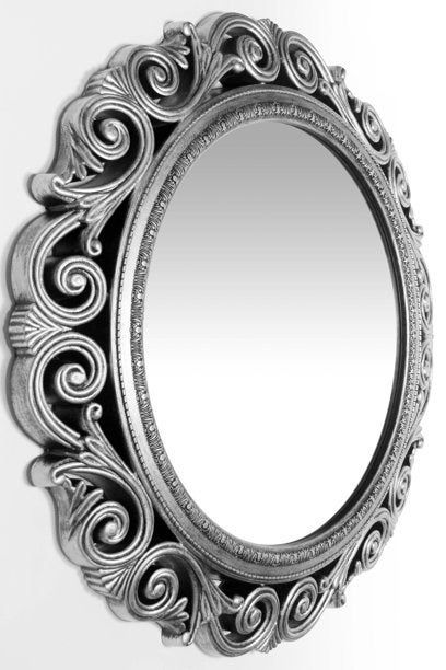 A close-up view of the mirror, captured from an angle.