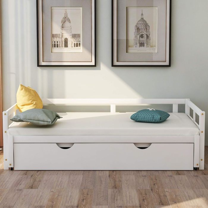 A daybed without the extended feature.