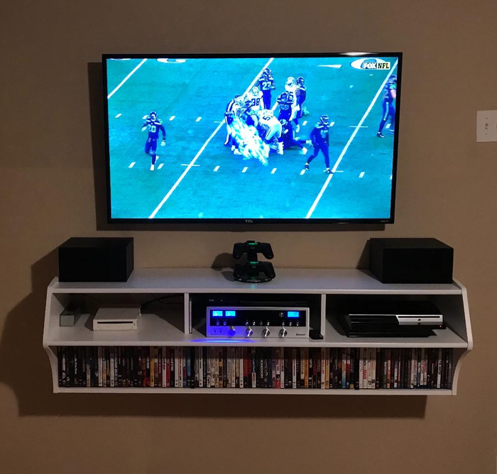 Reviewer image of a white TV stand