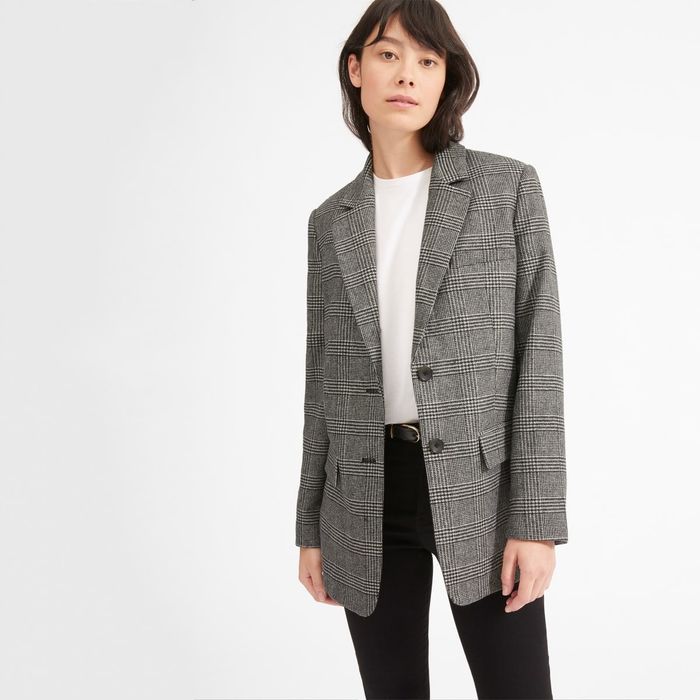 A model showcasing the blazer.