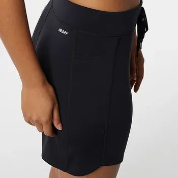 A side-angle view of the running shorts