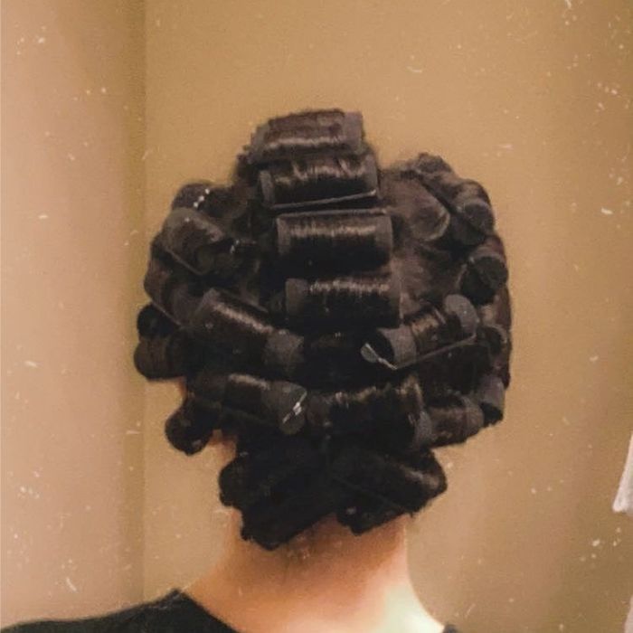 A reviewer with the curlers in their hair.
