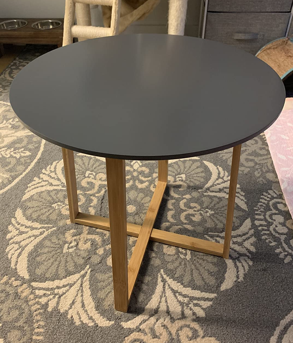 Reviewer image of a gray nightstand