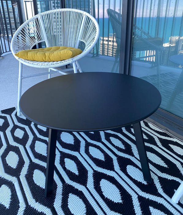 Reviewer image of a black outdoor coffee table