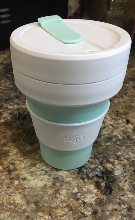 a reviewer photo of the cup fully expanded