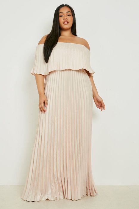 a model posing in the elegant floor-length dress