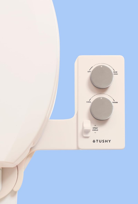 A bidet attachment designed for toilets with adjustable temperature control for a customized experience.