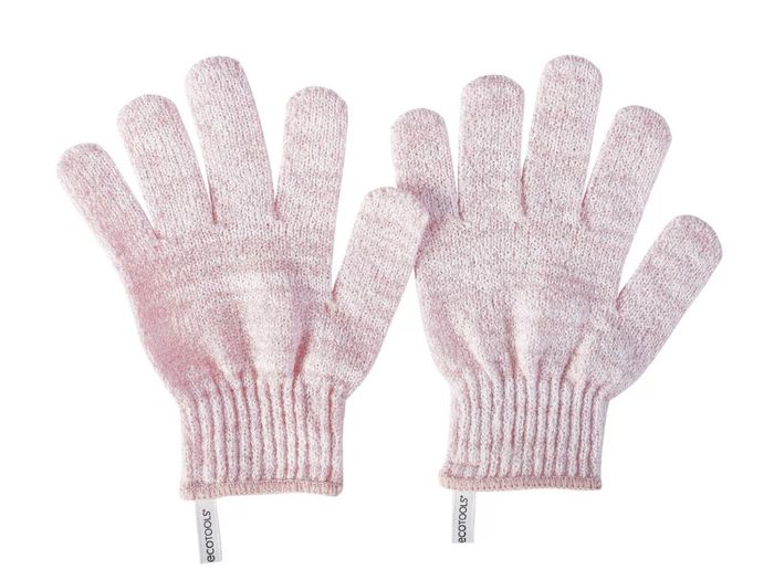 The gloves in pink.