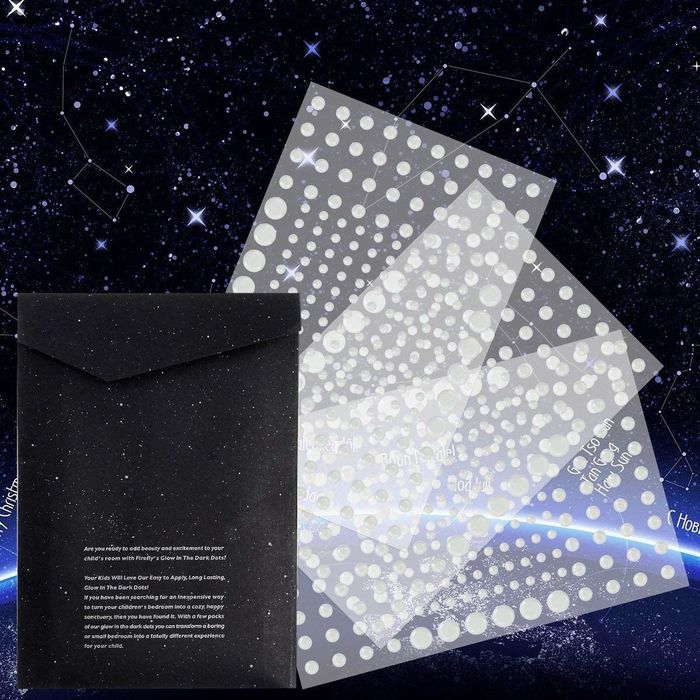 Sheets of glowing star stickers