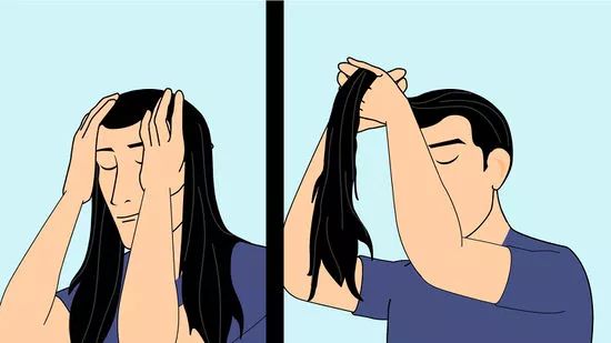 Step 1: Gather your hair together.