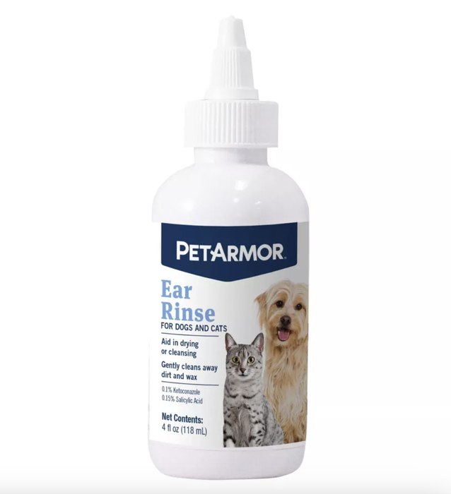 PetArmor Ear Rinse for both dogs and cats, 4 fl ounce bottle