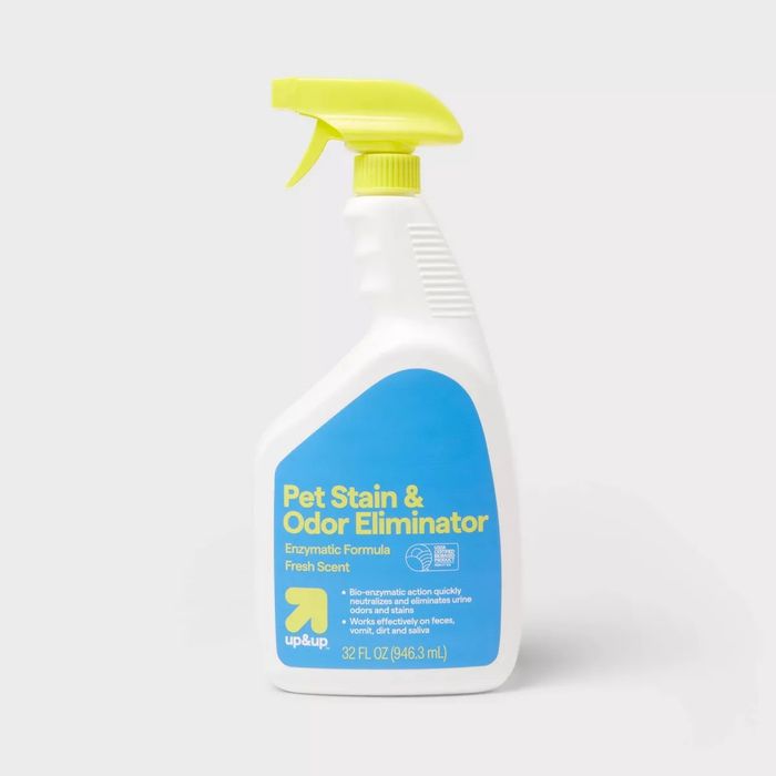Up&Up Pet Stain & Odor Eliminator, 32 fl oz, fresh scent with an enzymatic formula for fast stain removal and effective odor control