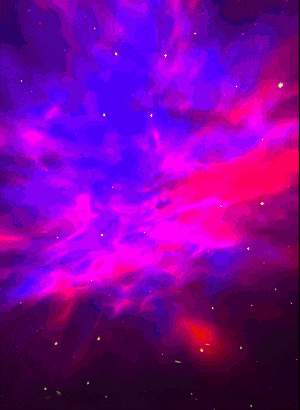 A reviewer's gif showcasing the galaxy light in action.