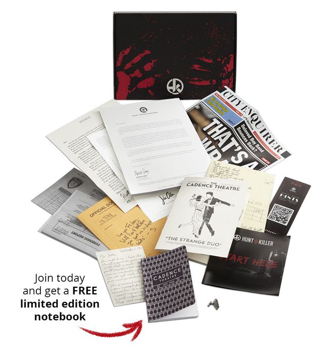 A box displaying all the evidence and clues it contains.