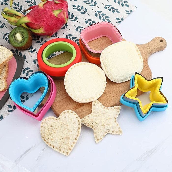 Heart and star-shaped sandwich cutters.