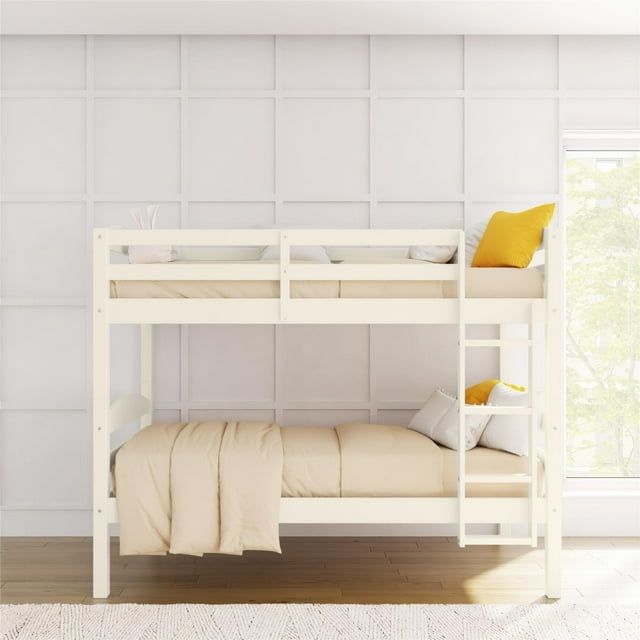 The bunk bed placed in a room.