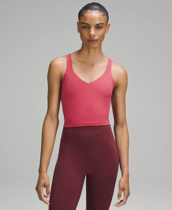 model sporting the pink tank