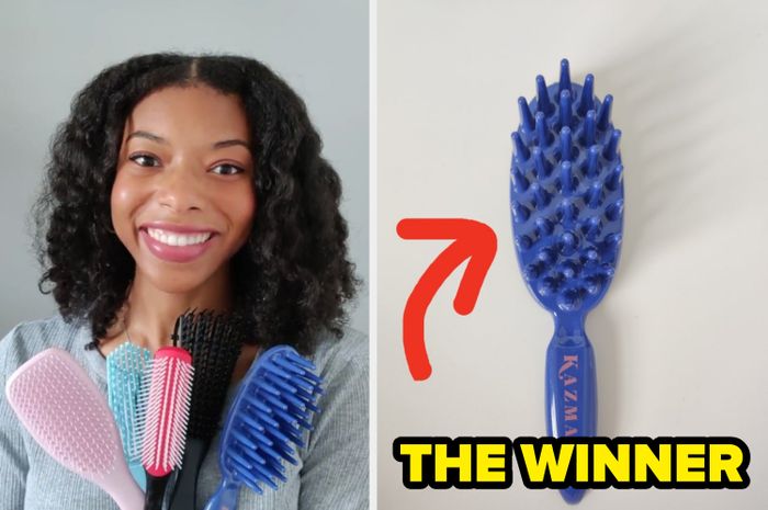 the author holding all the brushes
