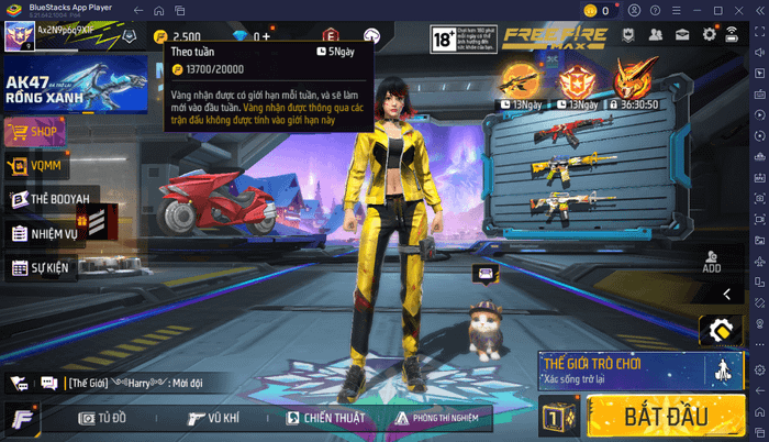 Mẹo và thủ thuật dành cho người mới khi chơi Free Fire Max trên PC với BlueStacks