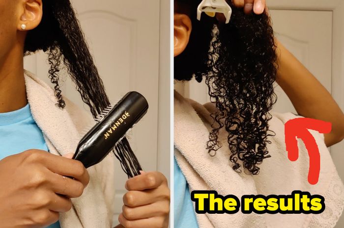 the results showing bouncy curls