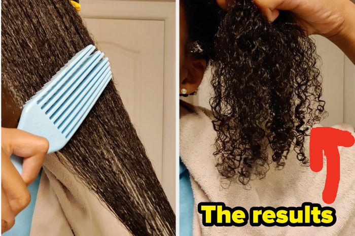 the result: curls that aren't as defined