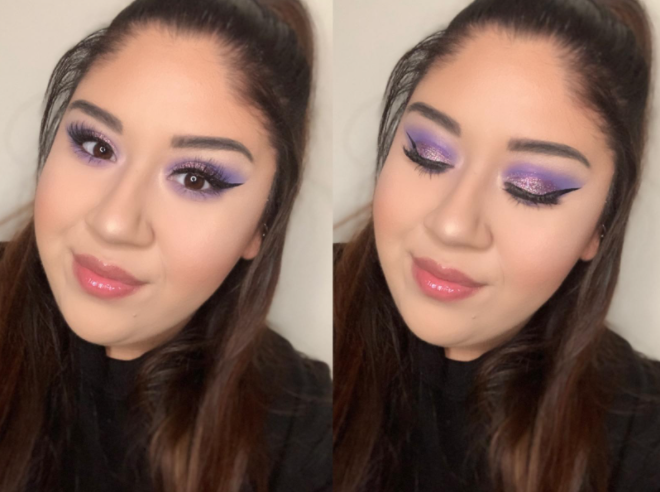 reviewer’s eye look after utilizing eyeshadow shields as a guide