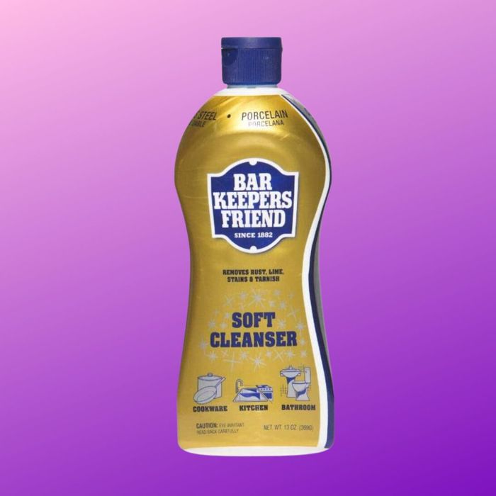 The Bar Keeper's Friend cleaner
