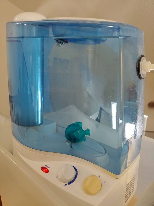A reviewer's fish placed in another humidifier