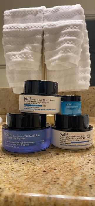 Reviewer's photo of the creams