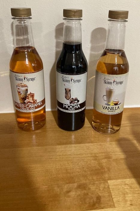 A photo shared by a reviewer of a syrup bottle.