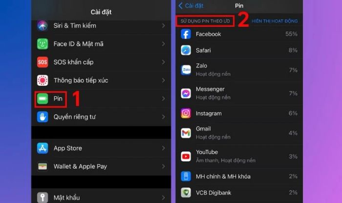 Kiểm soát thời gian sử dụng pin trên iPhone iOS 15