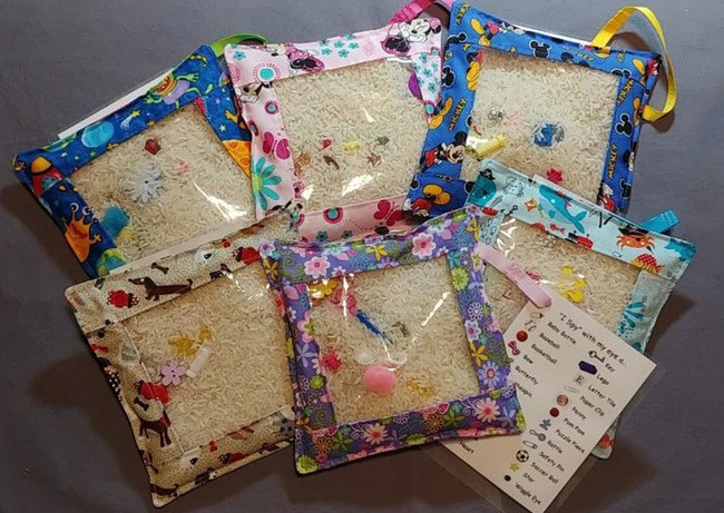 A collection of I-Spy bags in various styles