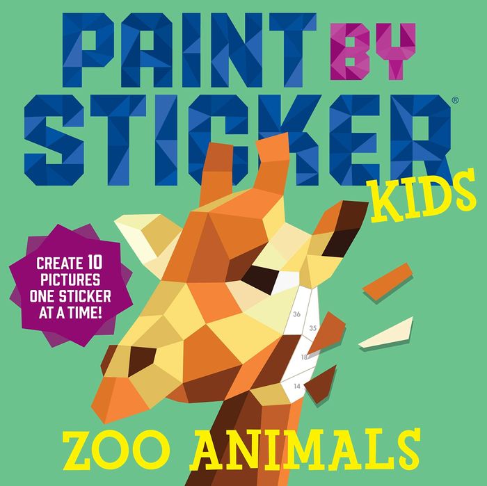 Cover of the Paint By Stickers: Zoo Animals book