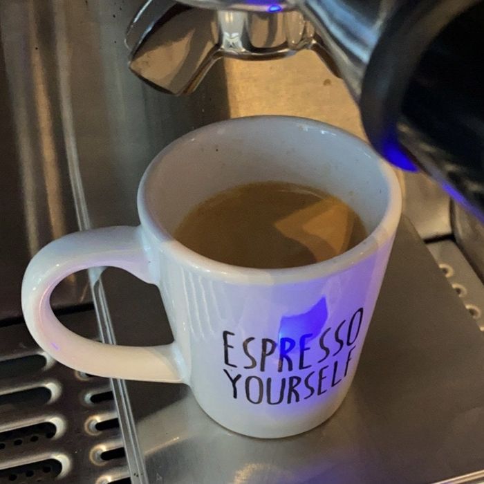 An espresso shot elegantly served in an