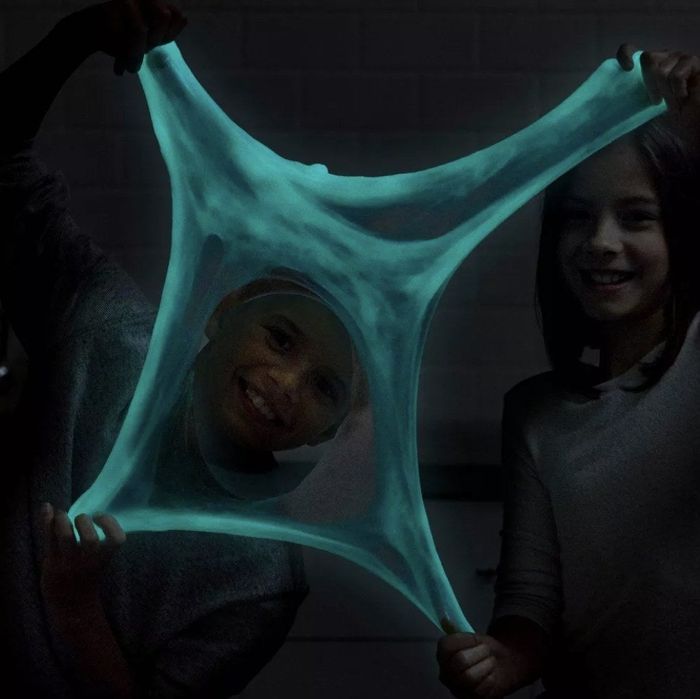 Glow-in-the-dark slime that adds a magical twist to the fun, perfect for a kid's sensory adventure.